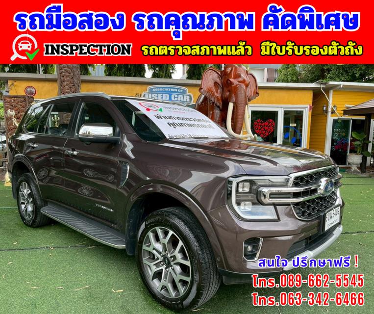 🎯ปี2025 Ford Everest 2.0 Bi-Turbo Titanium+ 4WD. 🎯ไมล์แท้ 28,xxx กม.ประกันศูนย์ ถึง2029