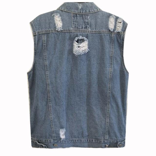 กั๊กยีนส์ ไซส์หายาก แต่งขาดเท่สุด ๆ ช ญ ใส่ได้ มีกระเป๋าอก+ข้าง ผ้านุ่มใส่สบาย พร้อมส่ง ไม่ต้องรอ