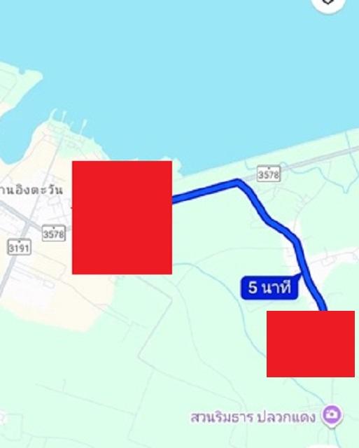 ให้เช่าที่ดินระยอง 4ไร่หรือ1,600 ตร.วา.นิคมอุตสาหกรรมอีสเทิร์นซีบอร์ด 2.8 กม.ทำเลแม่น้ำคู่ ปลวกแดง หน้ากว้างติดถนนลาดยาง 4