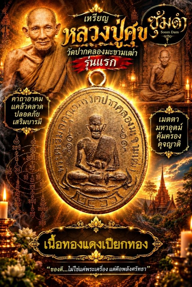 🔥 เหรียญหลวงปู่ศุข วัดปากคลองมะขามเฒ่า รุ่นแรก