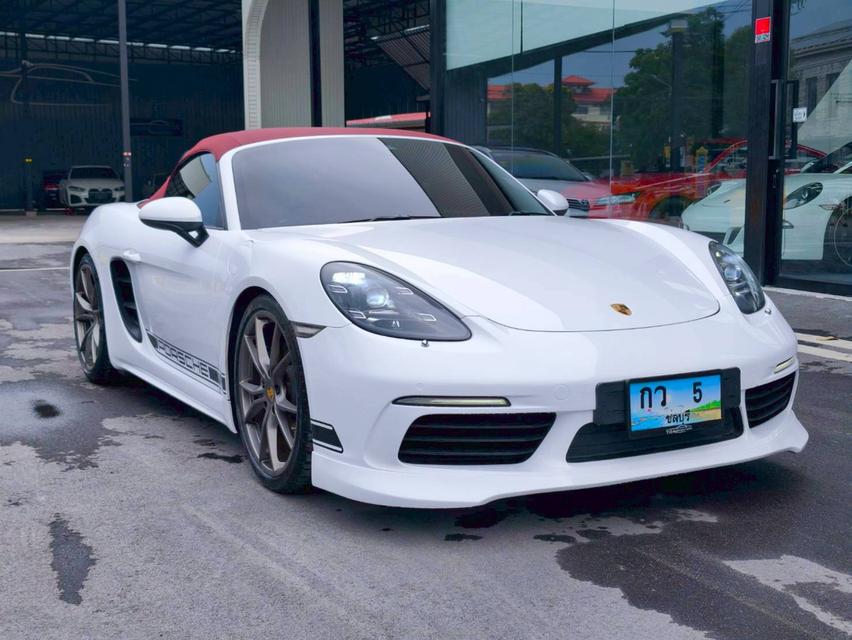 รหัสรถ KPV5 2017 PORSCHE BOXSTER 2.0 CABRIOLET สีเทา wrap ขาว 1