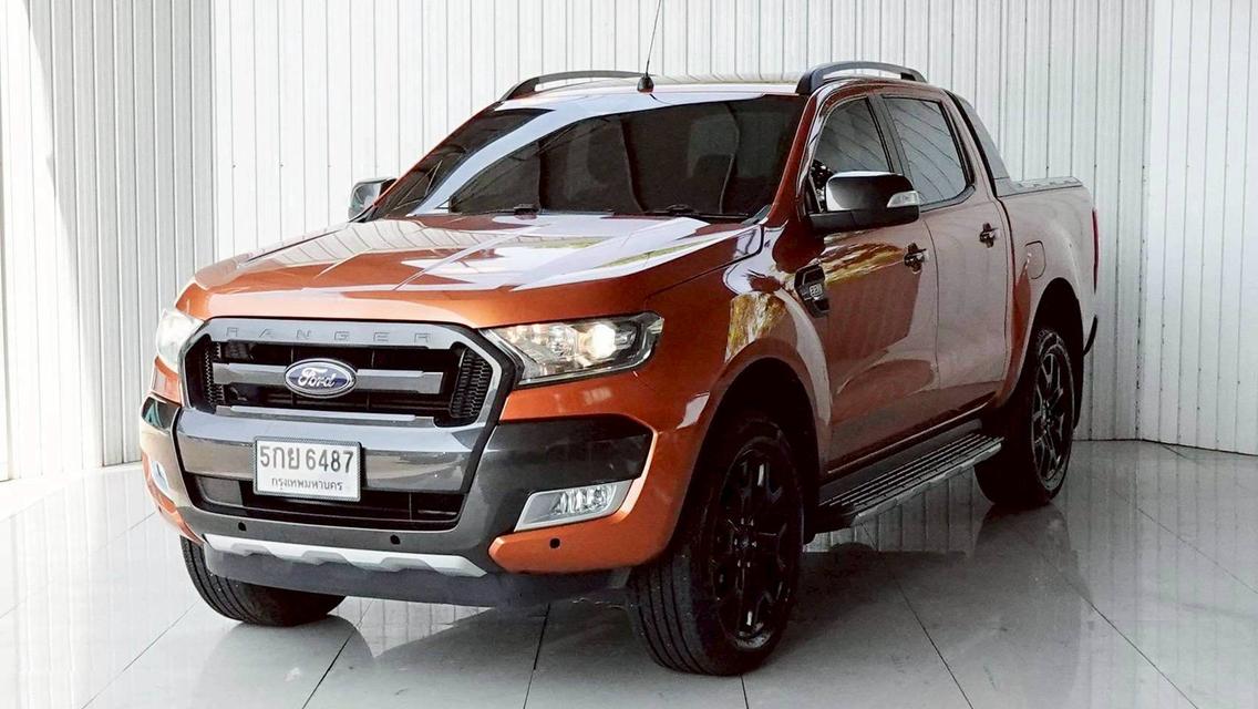 FORD RANGER 2.2 WILDTRAK เกียร์ธรรมดา ปี 2016 สีส้ม โฉม HI-RIDER DOUBLE CAB