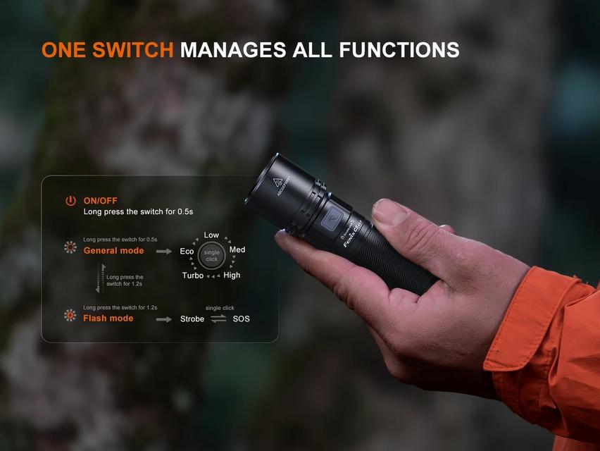Fenix C5 V2.0 HIGH-PERFORMANCE OUTDOOR FLASHLIGHT สินค้าตัวแทนในไทยประกัน 3ปี รูปที่ 3