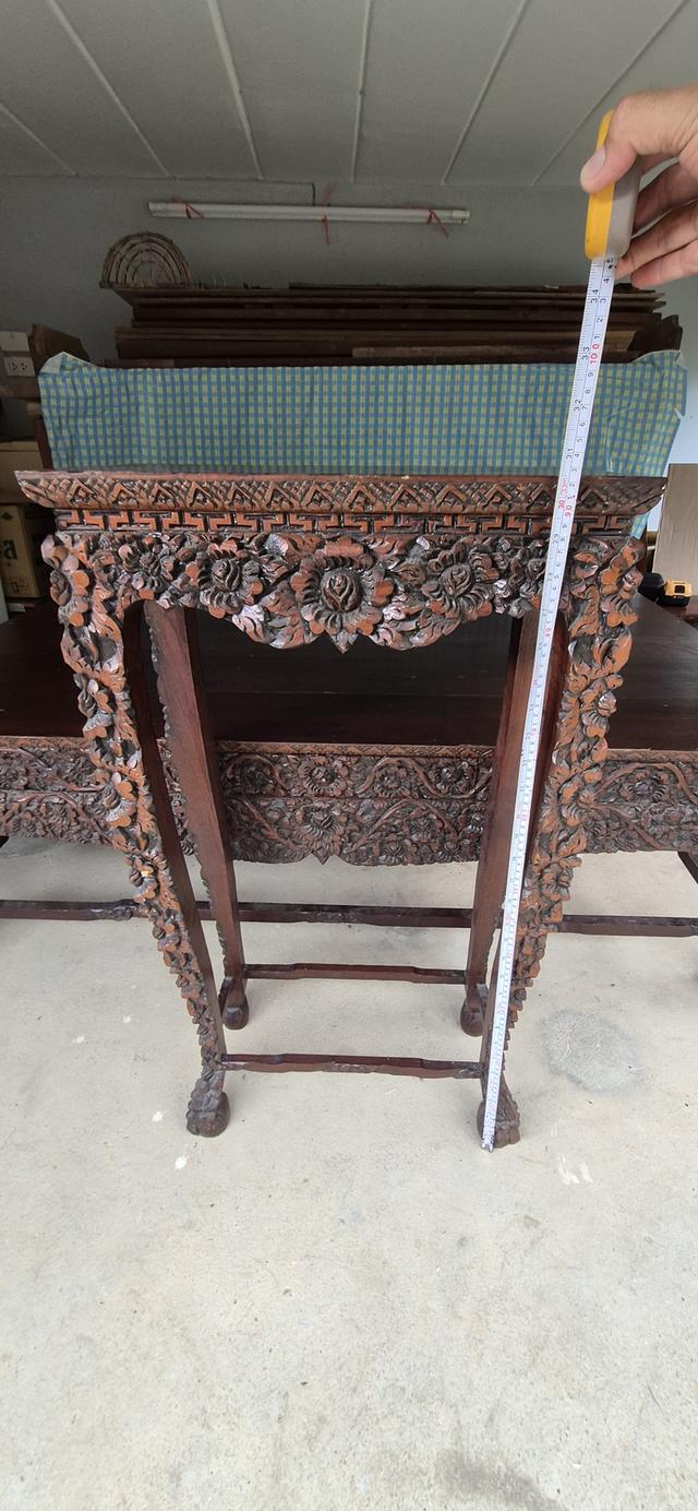 โต๊ะหมู่บูขา หมู่9 ไม้สักแกะสลัก 7