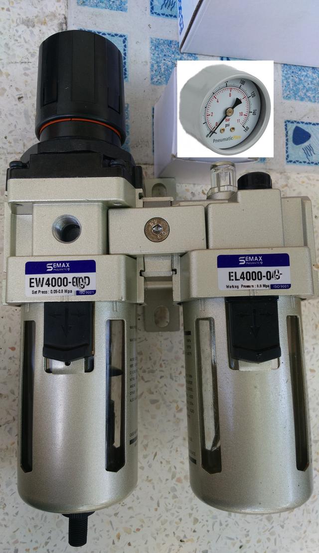 EC4010-06D Filter regulator 2 unit size 3/4" Body เล็ก Auto แบบอัตโนมัติ pressure 0-10bar(kg/cm2) 150psi กรอง น้ำ ลม ฝุ่น ปรับแรงดันลม