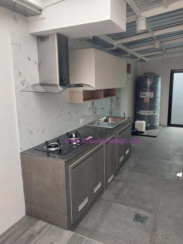  ต่อเติมแบบครบวงจร โครงหลังคา กันสาด ห้องครัว เทพื้นปูกระเบื้อง Line dddesign23 15