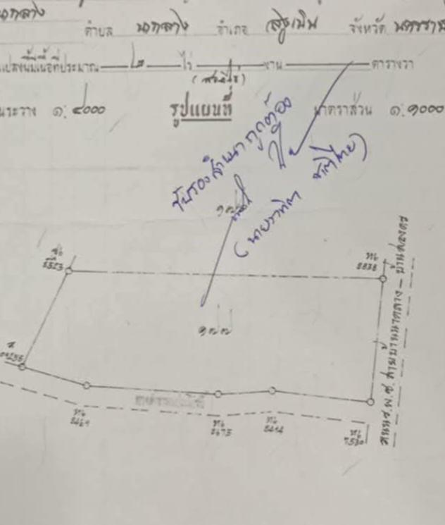 ที่ดินสวย โฉนดครุฑแดง ต.นากลาง อ.สูงเนิน จ.นครราชสีมา อยู่ติดชุมชน ตรงข้ามกับ อบต.ต.นากลาง ห่าง ตลาด, 7-11, CJ ไม่ถึง500 เมตร ใกล้นิคมอุตสาหกรรมนวนคร 14