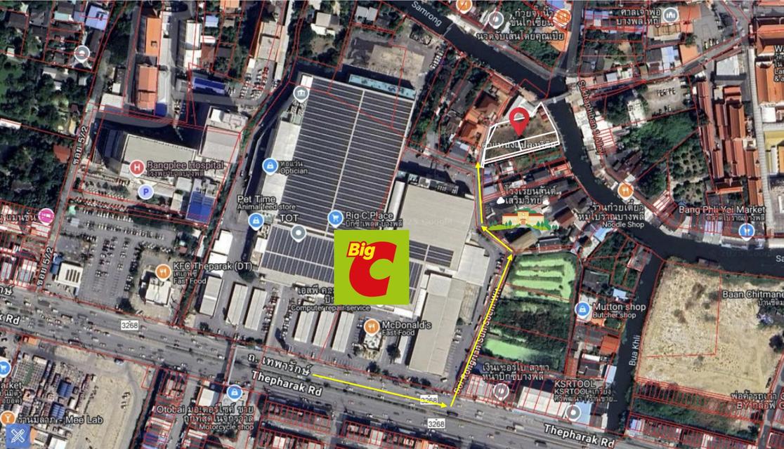 ที่ดินเปล่า ติดบิ๊กซีบางพลี ใกล้ตลาดน้ำบางพลี 1