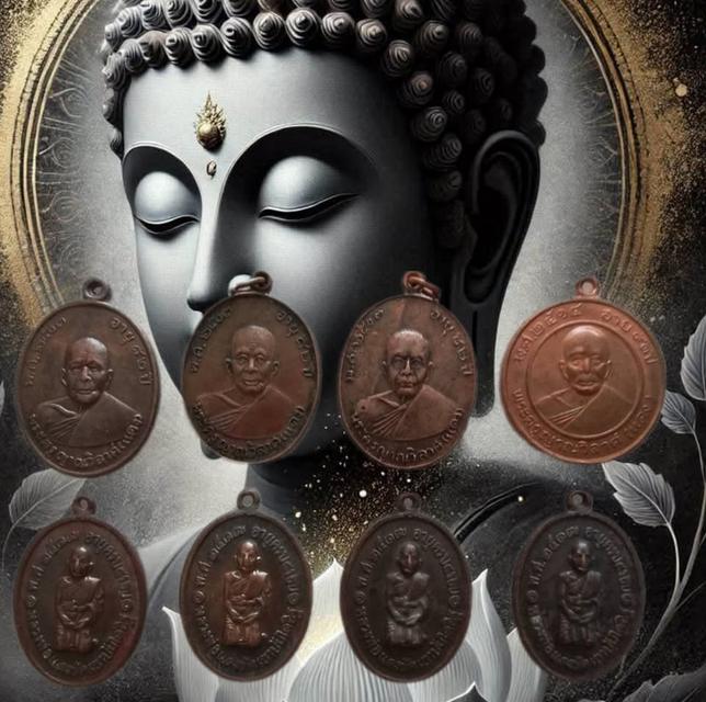 เหรียญหลวงพ่อแดง วัดเขาบันไดอิฐ เพชรบุรี คละรุ่น