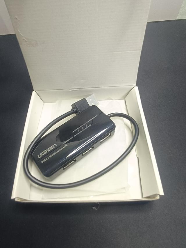 UGREEN ตัวแปลง USB เป็น สายแลน LAN RJ45 พร้อม HUB USB 2.0 เพิ่ม 3 ช่อง รุ่น 20264