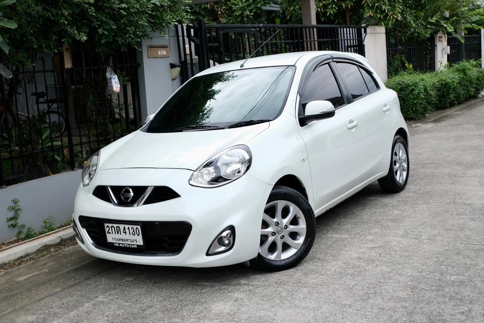 Nissan March 1.2VL ปี2013 สีขาว ออโต้ เบนซิน ไมล์ 90,000 กม.