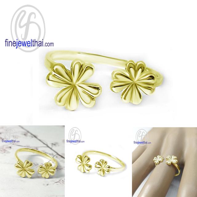 Finejewelthai แหวนใบโคลเวอร์-แหวนเกลี้ยง-แหวนเงินแท้925-R143900 รูปที่ 5