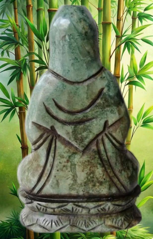 เจ้าแม่กวนอิมหยกพม่า 觀世音 กว้าง 4.3 นิ้ว หนา 1.5 นิ้ว สูง 7.2 นิ้ว รูปที่ 8