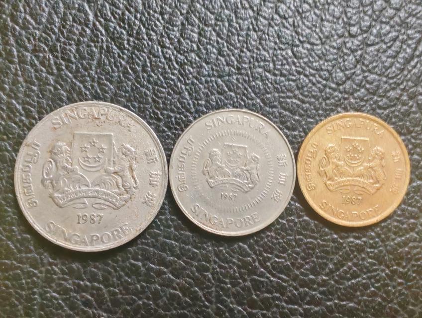 เหรียญ​สิงคโปร์​ปี1987, 2010,ปีละ3เหรียญ​