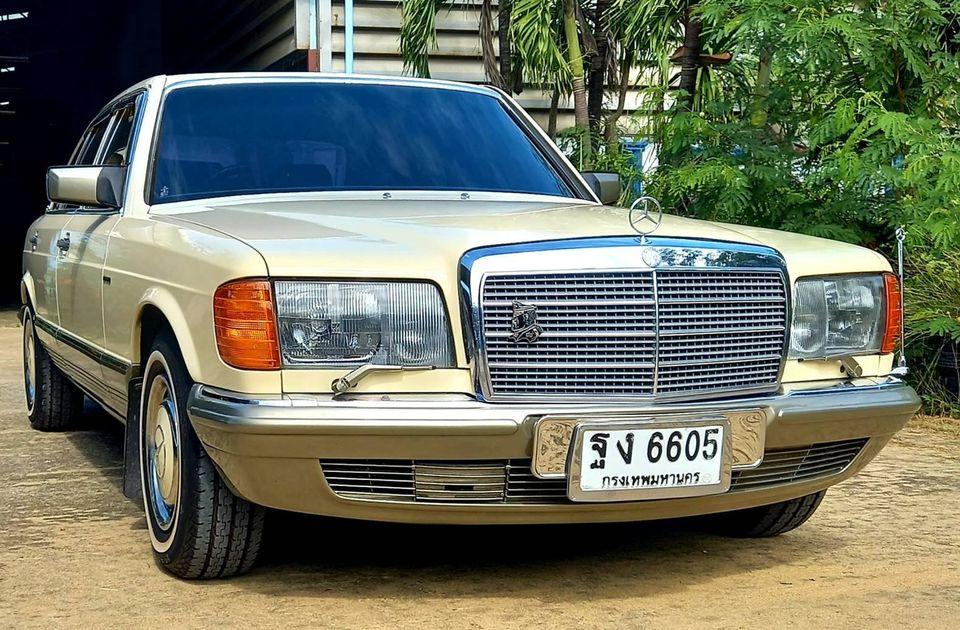 Benz -w126 เครื่อง V8 ฝาดำ 500 SEL กาบร่อง ตัวยาว  สีครีม วัง 623  2