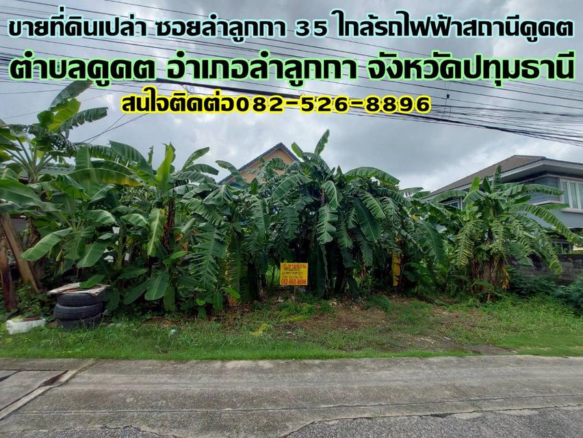 ขายที่ดินเปล่า ซอยลำลูกกา 35 ใกล้รถไฟฟ้าสถานีคูคต 1