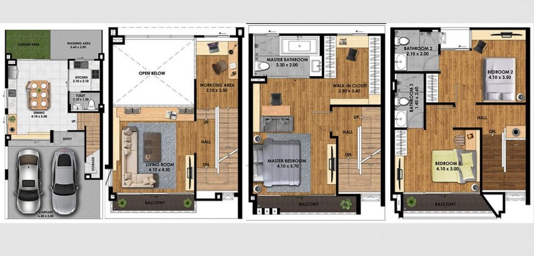 Nirvana Define Rama 9 บ้านแปลงมุม 3.5 ชั้น หน้ากว้าง 6.5 เมตร 3 นอน 4 น้ำ Double Volume ตกแต่งครบ 2