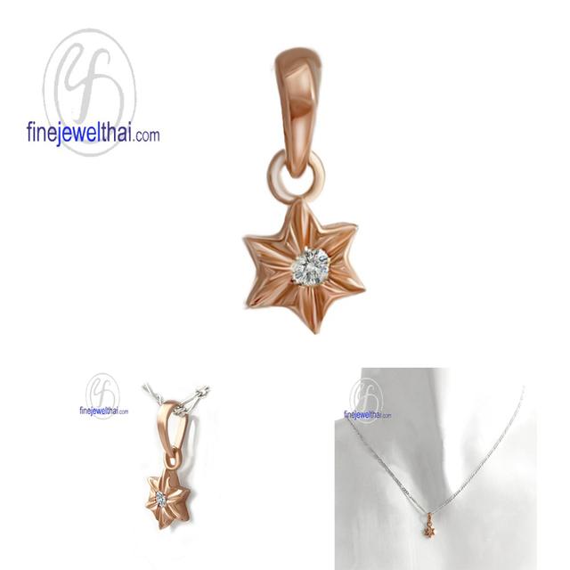 Finejewelthai จี้เพชร จี้สร้อยคอ สไตล์มินิมอล P1156cz00 5