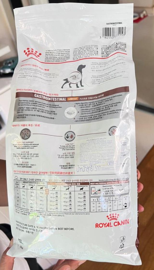 อาหารสุนัขตรา Royal Canin สูตร Gastrointestinal Low Fat  2