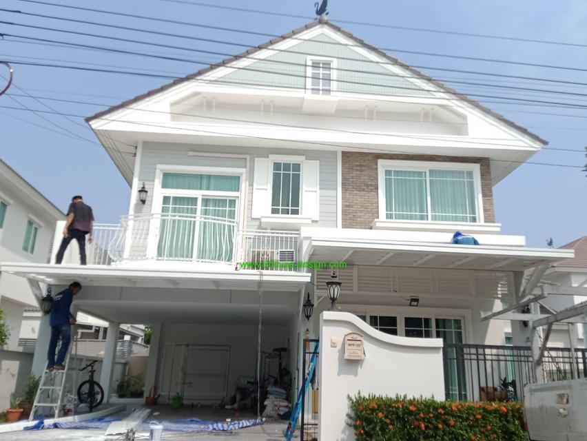 ต่อเติมบ้านแบบครบวงจร หลังคา กันสาด ปูเบื้อง พื้น ผนัง Line : tthouse23 17