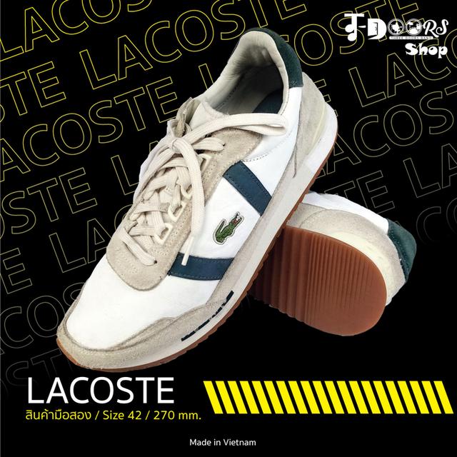 LACOSTE รองเท้าผ้าใบมือสอง สภาพงามๆ จัดส่งฟรี!!! เก็บปลายทาง