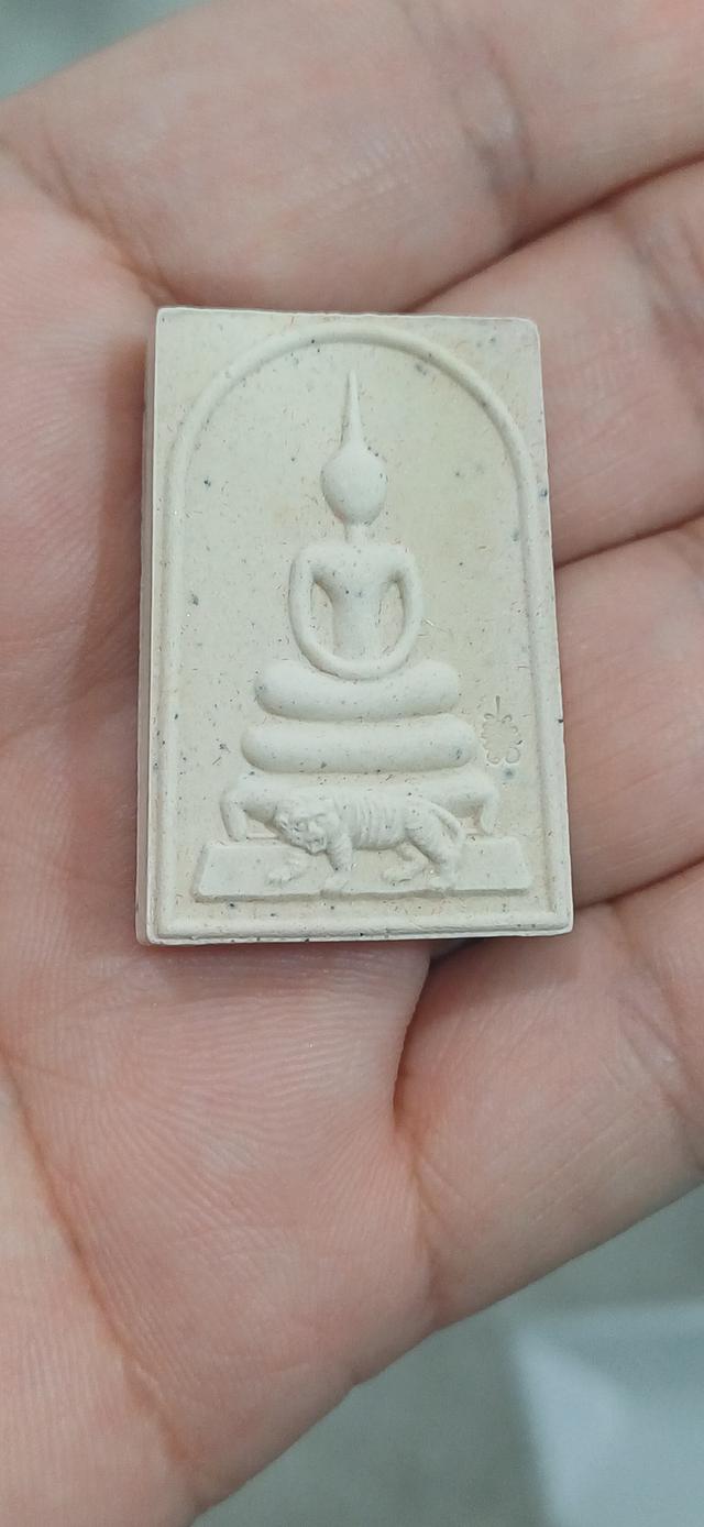 พระสมเด็จ พิมพ์นั่งเสือ เนื้อผงว่านสีขาวอมเหลือง หลวงพ่อสาคร วัดหนองกรับ จ.ระยอง ปลุกเสกเดี่ยวโดยหลวงพ่อสาคร มนุญโญ เมื่อปี 2553ตอกโค๊ดที่ด้านหน้า รูปที่ 3