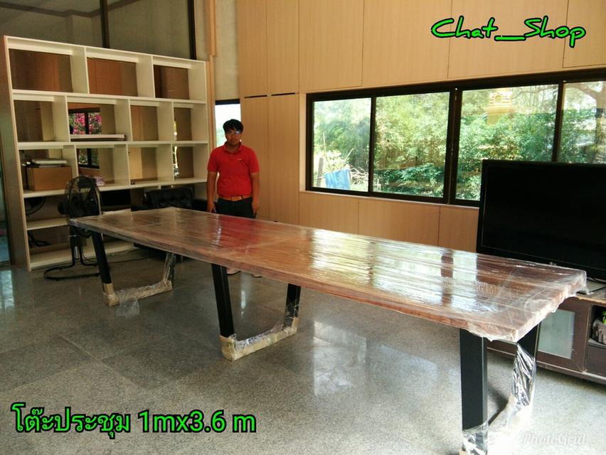 โต๊ะรับประทานอาหาร ยาว 4 เมตร (สั่งผลิตได้ตลอด) เพจ : Chat_Shop  3