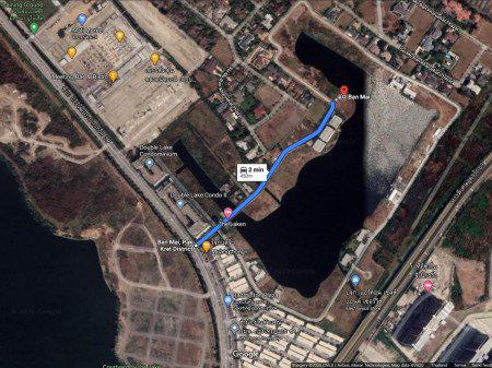 ขาย ที่ดิน ติดทะเลสาบ ในโครงการ The Laken เมืองทองธานี 279.7 ตร.วา หน้ากว้างติดทะเลสาบ 40 เมตร take วิว panorama 3
