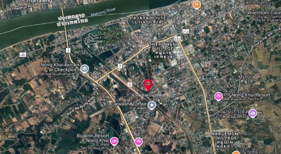 ขายที่ดินติดทางรถไฟความเร็วสูงและถนนเลี่ยงเมืองตัดใหม่ อ.เมือง จ.หนองคาย เนื้อที่ 2 ไร่ 1 งาน 61.5 ต  .ร.ว.  4