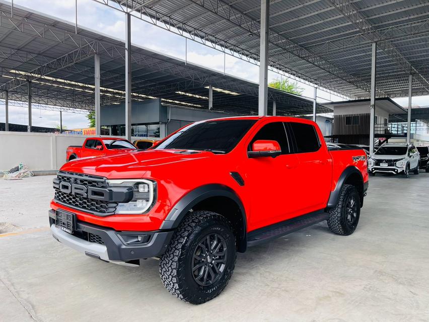 Ford Ranger Raptor 2.0 Bi-Turbo 4×4 สีส้ม ปี23จด25 ออกมาปี24