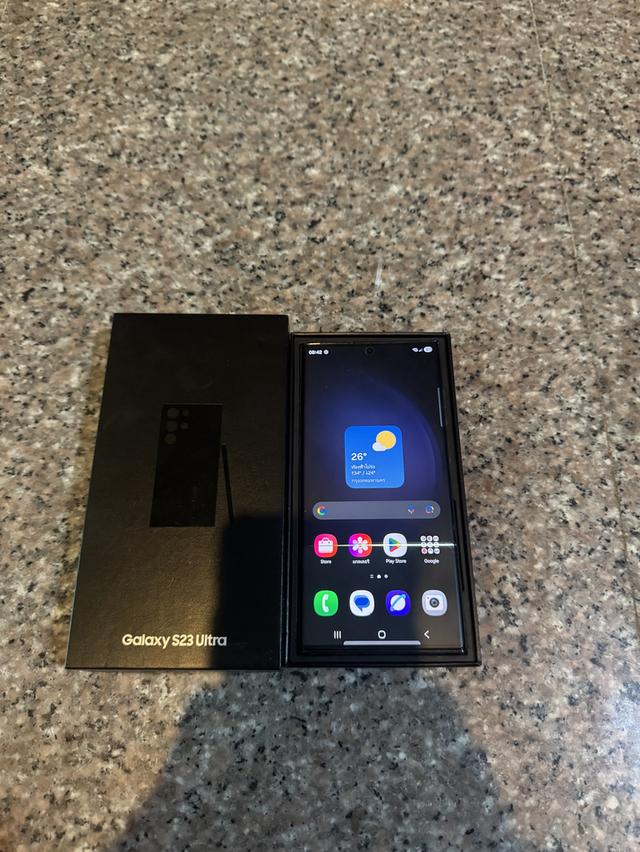 ขายๆๆๆถูกSamsungS23Ultra512กิ๊กRam12สีPhontom Black มีกล่องอีมี่ตรงสูนTrueสภาพสวยการใช้งานดีเยี่ยมทุกๆฟังชั่นเครื่องรีสโตได้ตลอดไม่มีติดแอคเค้าใดๆคับ