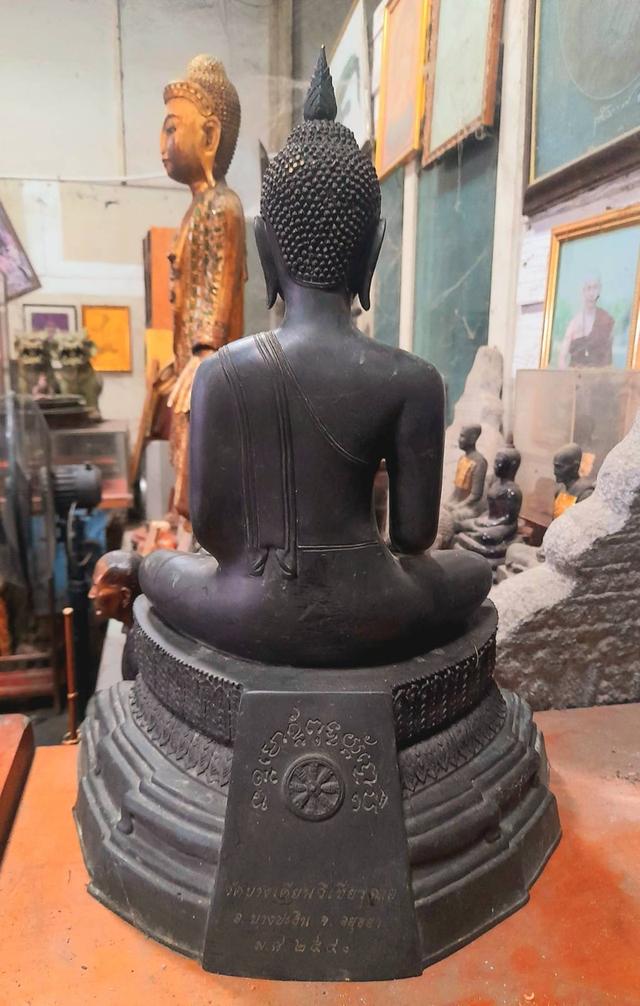 หลวงพ่อแก้ว ปี2540 หน้าตัก9นิ้ว พระประธานหลวงพ่อแก้ว วัดบางเคียน อยุธยา เนื้อทองเหลือง รูปที่ 2