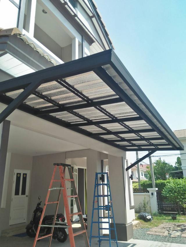รับเหมา ต่อเติม โครงหลังคากันสาดห้องครัวเทพื้นปูกระเบื้อง Line dddesign23 รูปที่ 12