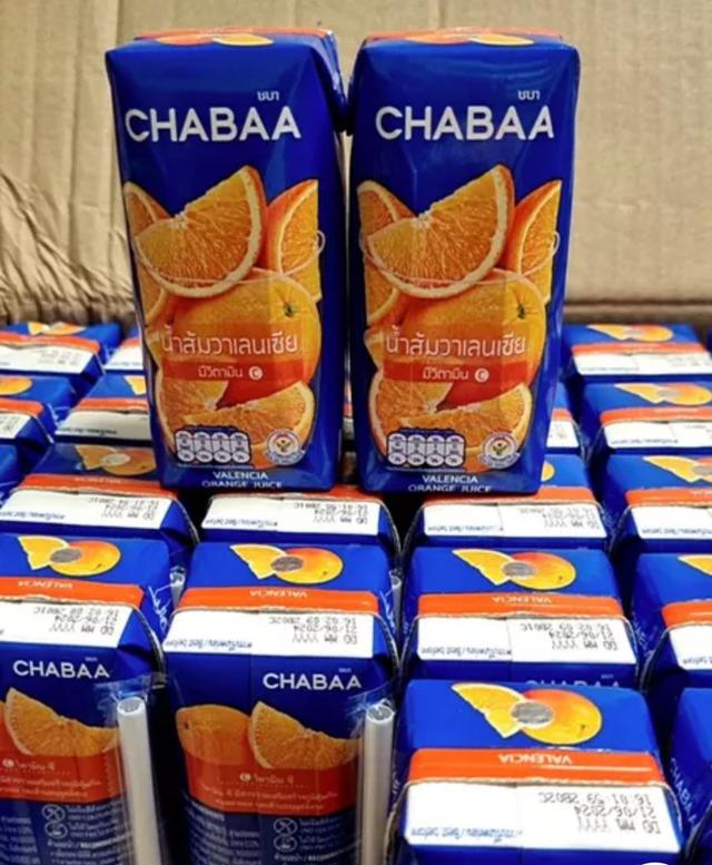 CHABAA น้ำส้มวาเลนเซีย 40% 180 มล. ยกลัง (36 กล่อง) 3