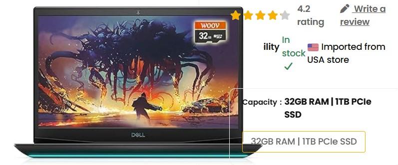 notebook dell Notebook DELL G5 15 5500-W56652600THW10