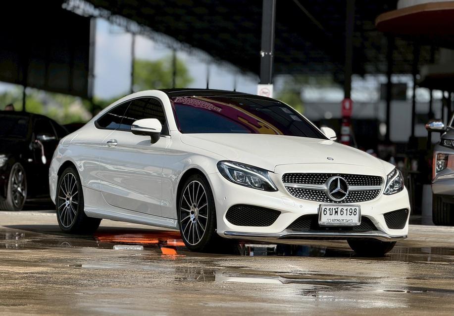ปี 2016 BENZ C-CLASS, C250 COUPE AMGDYNAMIC โฉม W205 ปี14-23 สีขาว👉ไมล์ 172,770 โล บุ้คเซอร์วิส ครบ