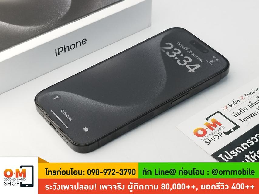 ขาย/แลก iPhone 15 Pro 256GB Black Titanium LL/A /2 Sim (eSim เท่านั้น) สภาพสวยมาก แท้ ครบกล่อง เพียง 34,900 บาท 2