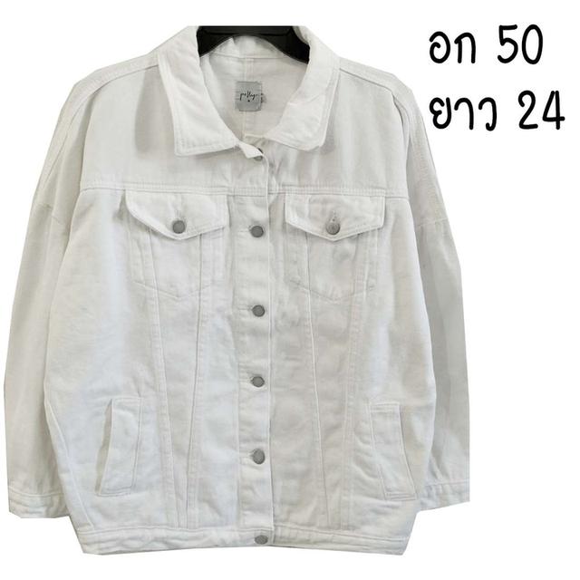 สีขาวสะอาด ผ้าใหม่มาก ไซส์หายาก มีกระเป๋าอก+ข้าง ผ้านุ่มใส่สบาย พร้อมส่ง ไม่ต้องรอ