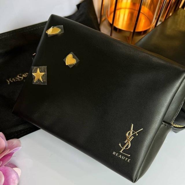 YSL Beaute Black Makeup Bag Pouch  -  ปักดาว 4