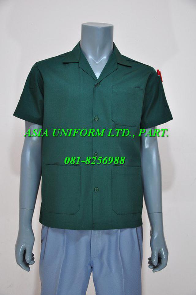 เสื้อช็อปช่าง 3 กระเป๋า สี กรมท่า เทา เขียวเข้ม เขียวอ่อน 5