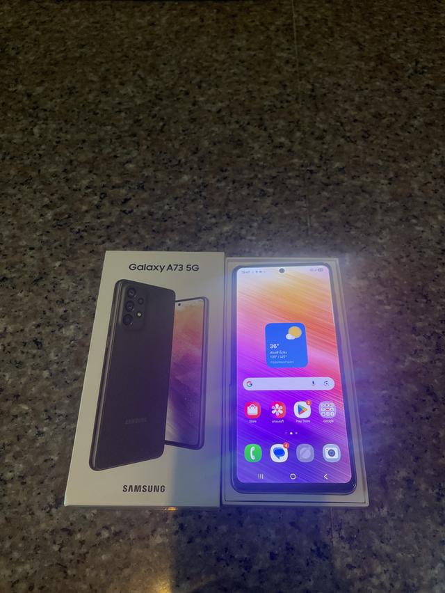 ขายSamsungA73 5G สีAwesome Gray 128กิ๊กสูนTrueมีกล่องสวยๆใช้งานดีถูกๆ