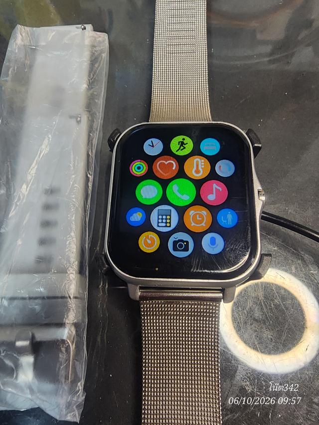 Smartwatch Y13 สภาพใหม่ ไม่เคยใช้งาน พร้อมสายสแตนเลส + สายยางสำรอง รูปที่ 2
