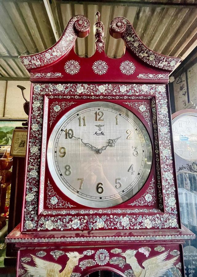 นาฬิกาตั้งพื้น ประดับมุก นาฬิกาตั้งพื้นโบราณ