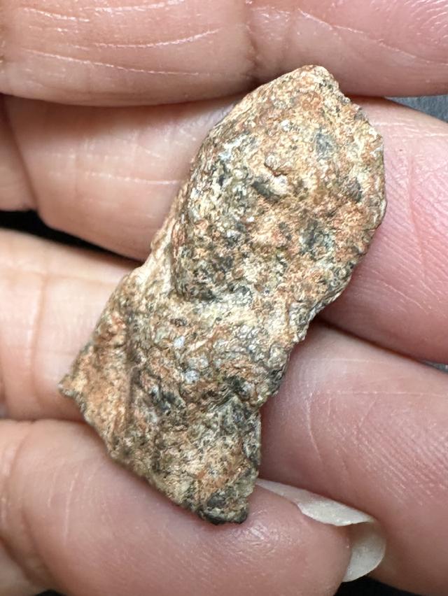 พระร่วงนั่งชีโบ สุพรรณบุรี เนื้อชินสนิมแดงและมีไข หักเดิมในกรุ