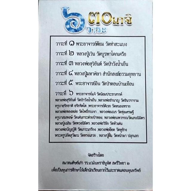 เหรียญหล่อปิดตาพังพระกาฬ รุ่น เหนือดวง 30 เกจิ 6 วาระ เลี่ยมเลเซอร์กันน้ำ ไม่มีกล่อง (แท้💯✔️)