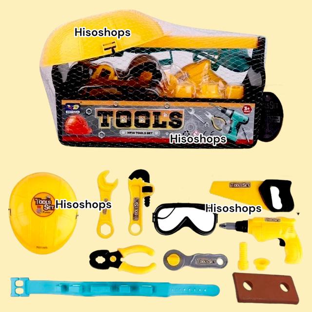 NEW TOOL SET ชุดของเล่นเครื่องมือช่าง 14 ชิ้น กล่องกระเป๋าใส่เครื่องมือช่างพร้อมอุปกรณ์ 14 ชิ้น สุดเท่ ให้เด็กๆสนุกกับการเล่นบทสมมติเป็นวิศวกรมือโปร 9