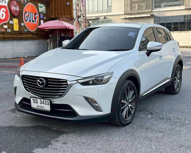 รหัสรถ QT3433 Mazda CX-3 2.0S Skyactiv เกียร์ออโต้ สีขาวพิเศษจาก Mazda ปี 2015
