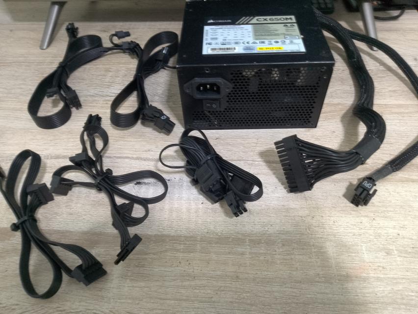 ชุดจ่ายไฟคอมพิวเตอร์เดสท็อป Corsair® CX650M มือสอง แท้ ราคา 840 บาท รวมค่าส่งทั่วไทย 10