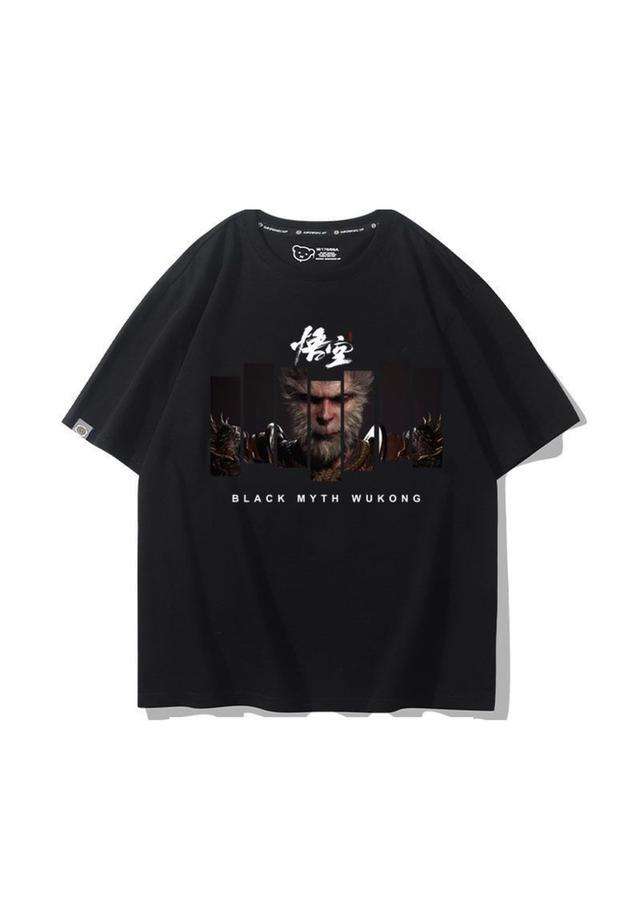 เสื้อยืดจากเกม Black Myth: Wukong เสื้อยืดฤดูร้อนสไตล์ เลข 1-5 4