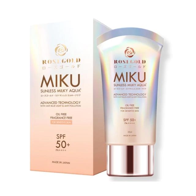 กันแดดมิกุ MIKU Sunless Milky Aqua+ กันแดดโรสโกลด์ ของแท้ SPF50+ PA++++ 25 ml. 4